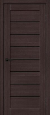 Межкомнатная дверь BRAVO Браво-22 Wenge Melinga/Black Shine Экошпон
