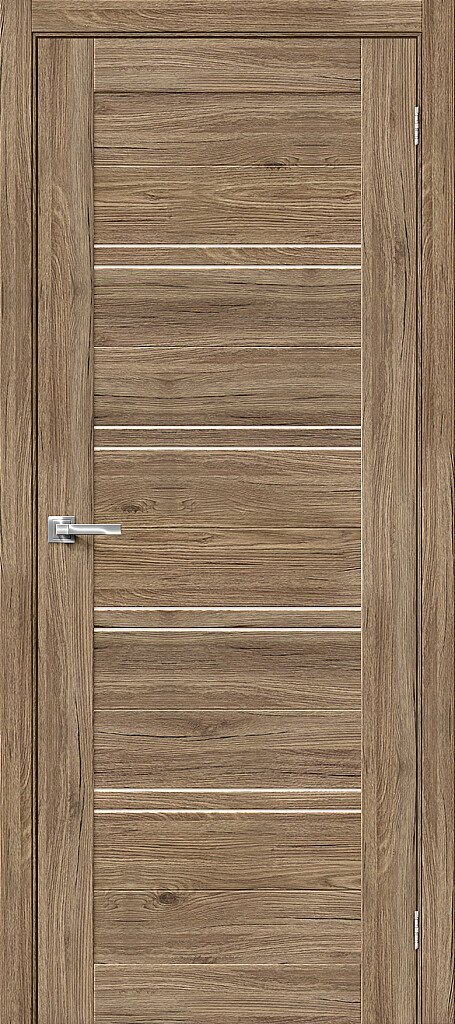 Межкомнатная дверь BRAVO Браво-28 Original Oak/Magic Fog Экошпон стекло Magic Fog