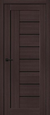 Межкомнатная дверь BRAVO Браво-29 Wenge Melinga /Black Shine Экошпон стекло Black Shine
