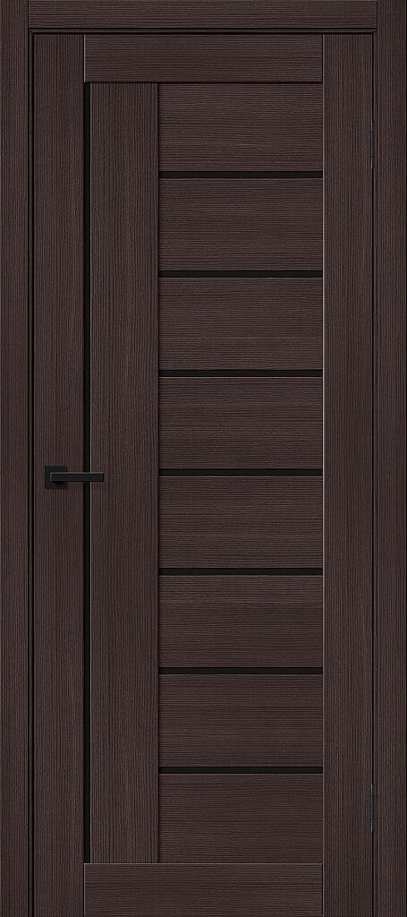 Межкомнатная дверь BRAVO Браво-29 Wenge Melinga /Black Shine Экошпон
