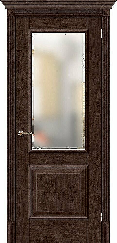 Межкомнатная дверь BRAVO Классико-13 Thermo Oak Экошпон стекло Magic Fog