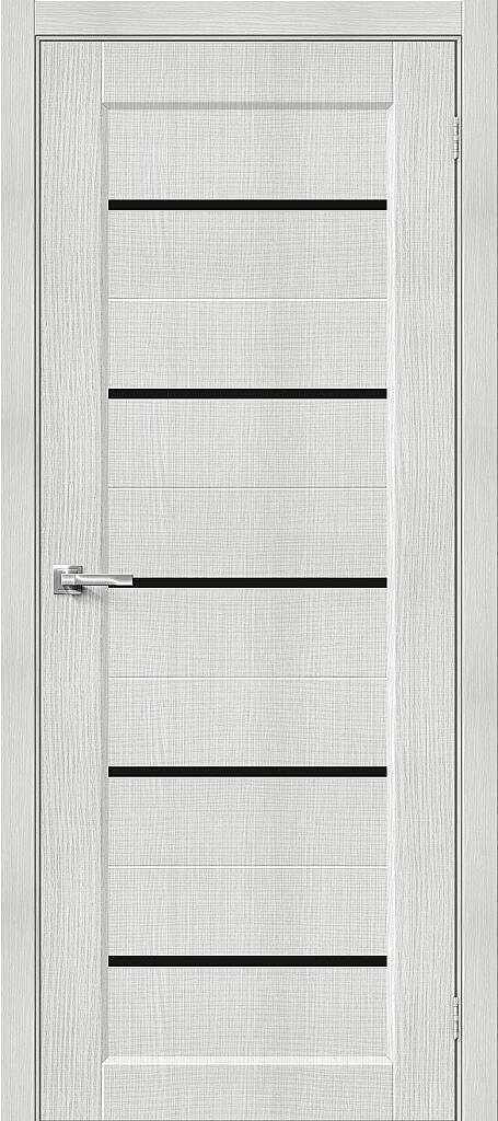 Межкомнатная дверь BRAVO Мода-22 Black Line Bianco Melinga Экошпон