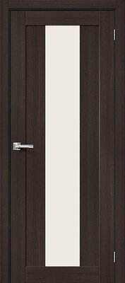Межкомнатная дверь BRAVO Порта-25 Wenge Veralinga Экошпон стекло Magic Fog