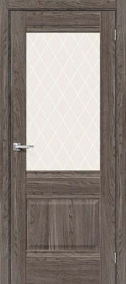Межкомнатная дверь BRAVO Прима-3 Ash Wood стекло White Сrystal