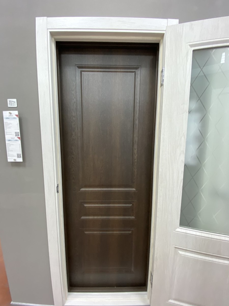 Межкомнатная дверь BRAVO Скинни-14 Dark Barnwood ПВХ