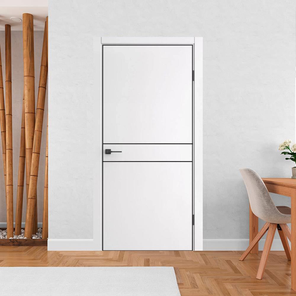 Межкомнатная дверь ДП-52 ДГ White Pearl Экошпон