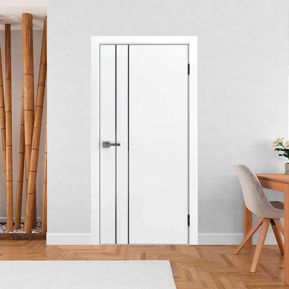Межкомнатная дверь ДП-58 White Pearl Экошпон
