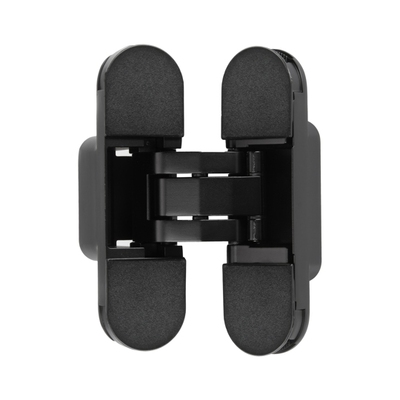 Петля скрытая с 3D регулировкой 110х30-3D-BLACK (NEW с пласт. накладками, черный)