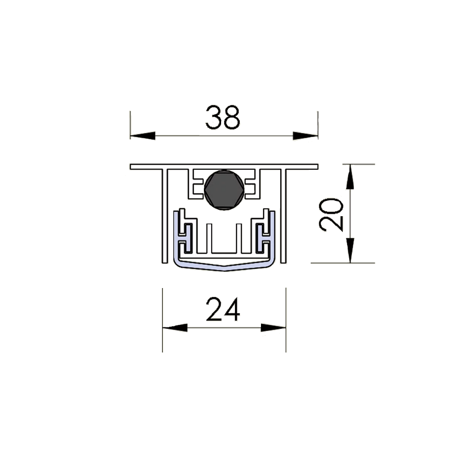 Порог автоматический AlD 3820 Premium L-1430мм