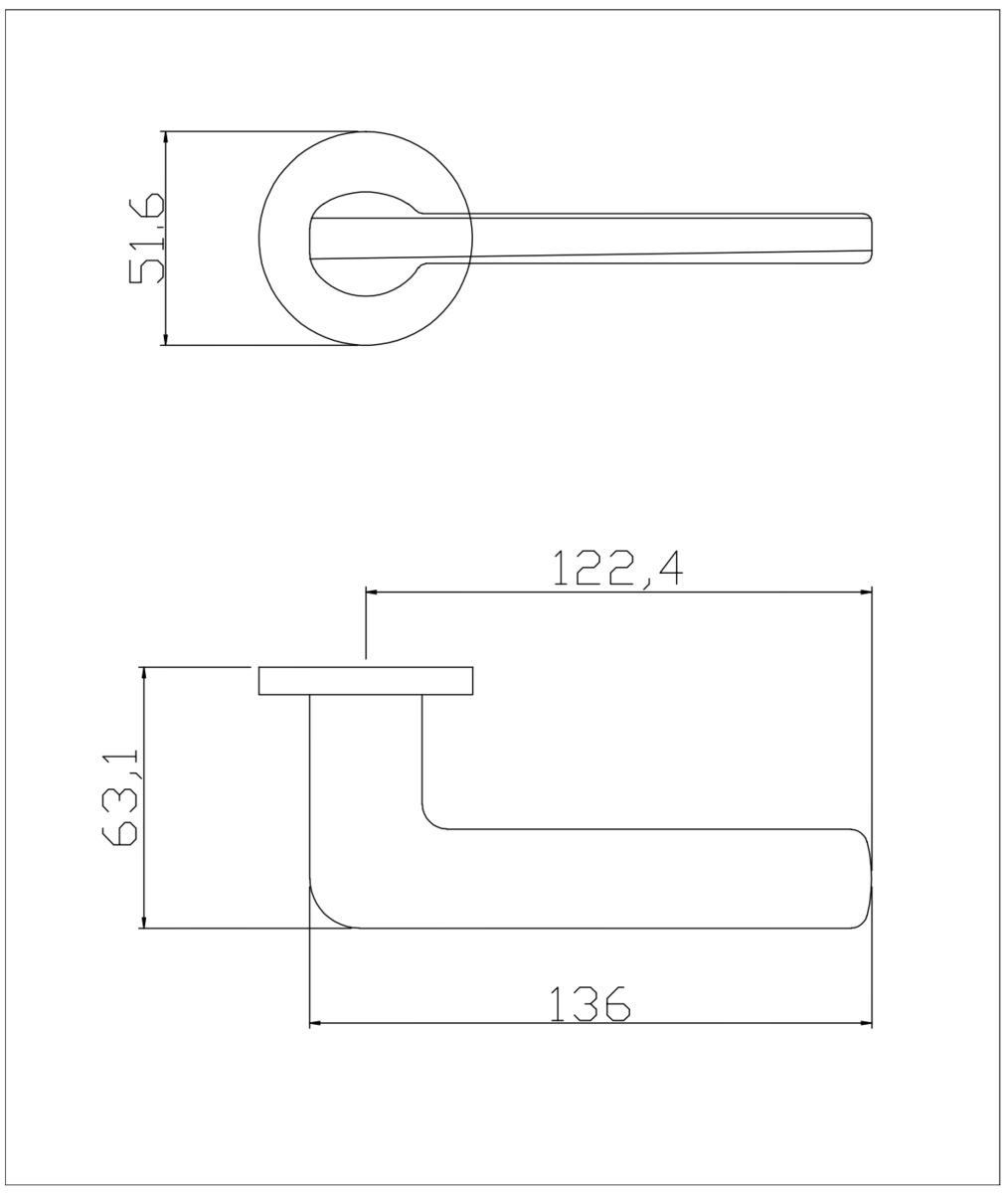Ручка ADDEN BAU ELIT S-487 NICKEL (цвет НИКЕЛЬ)