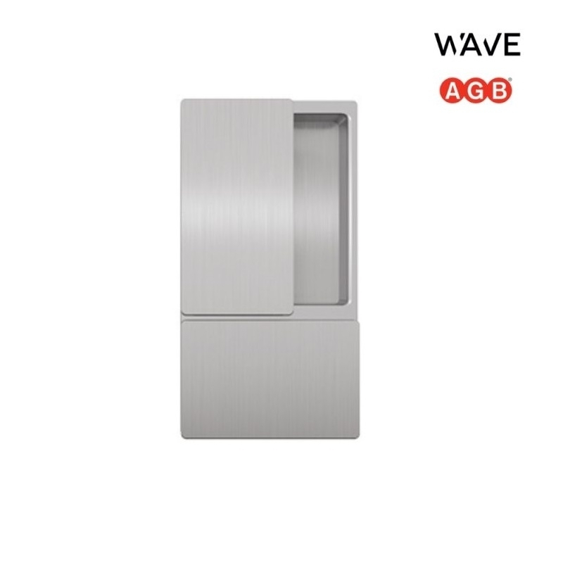 Ручка дверная AGB Wave Blind Swing, матовый хром (для распашных дверей без запирания) В300000032