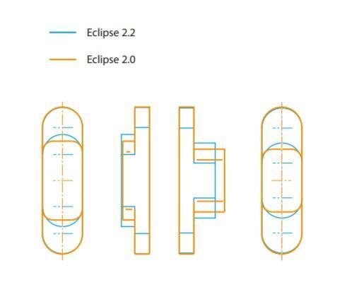 Скрытая петля широкая Eclipse 2.2 (золото матовое) E30200.85.23