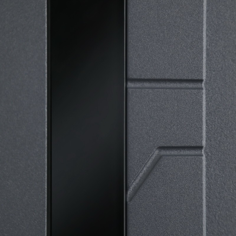 Входная дверь АСД "Forest" (биометрический замок Smart lock K06) Муар чёрный/Чёрный