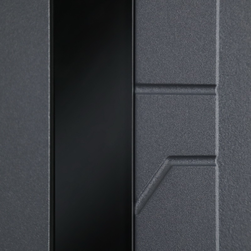 Входная дверь АСД "Forest" (биометрический замок Smart lock R06) Муар чёрный/Чёрный