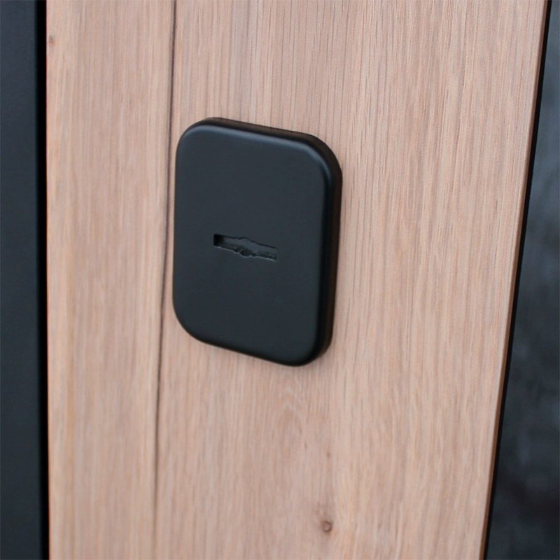 Входная дверь АСД "Фрегат" (биометрический замок Smart lock Y12) Муар черный