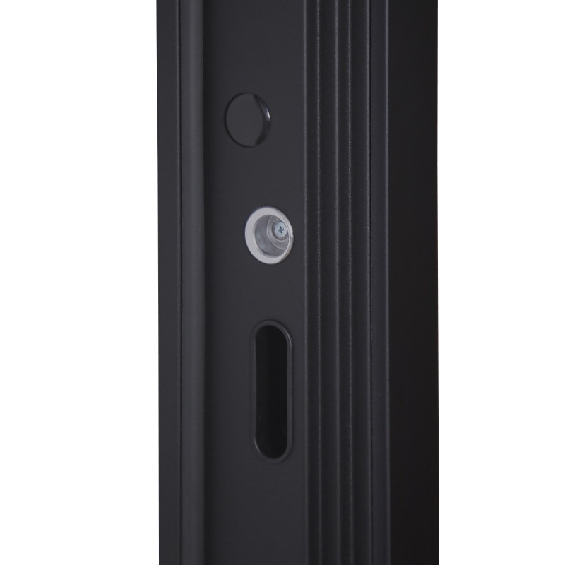 Входная дверь АСД "Plata" (биометрический замок Smart lock Y23) Муар черный/Белый матовый