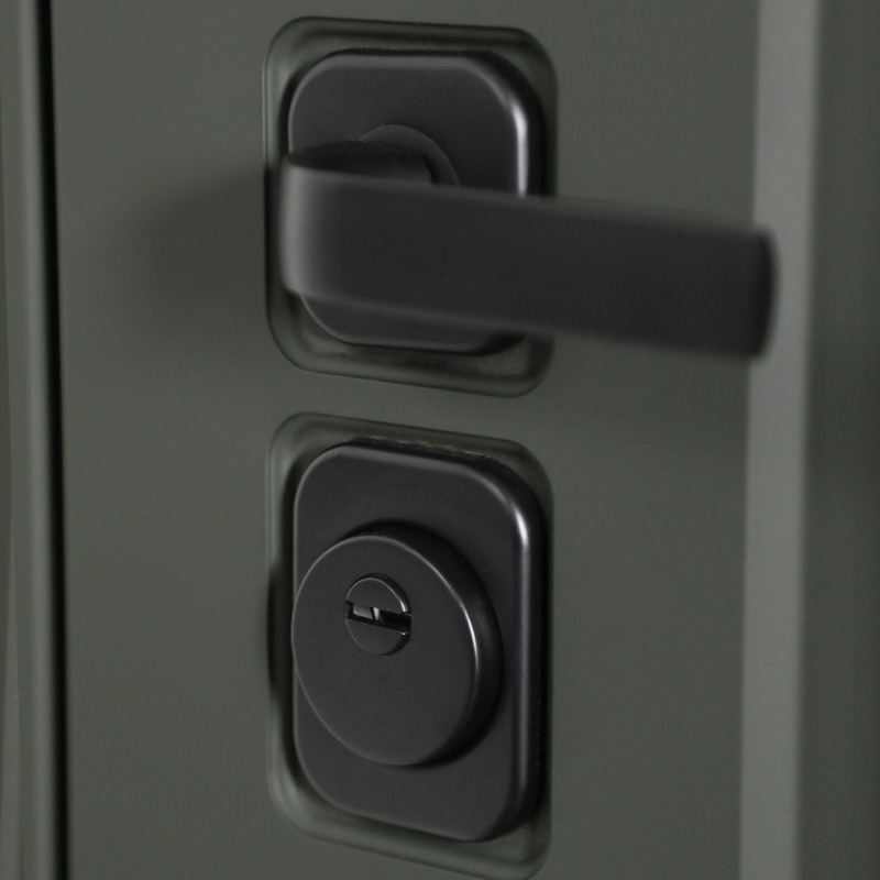Входная дверь АСД "Scandi" (биометрическая дверная ручка Smart lock T888) Муар черный/Белый матовый