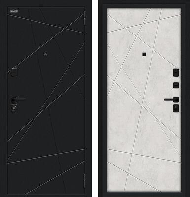 Входная дверь BRAVO Граффити-5/SBlack Букле черное/Look Art