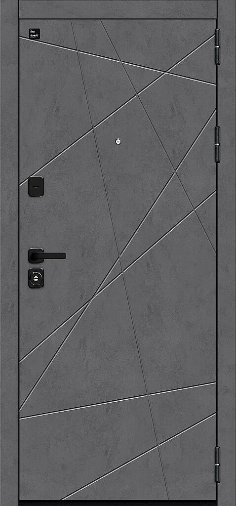 Входная дверь BRAVO Граффити-5/SBlack Slate Art/Look Art/Букле черное