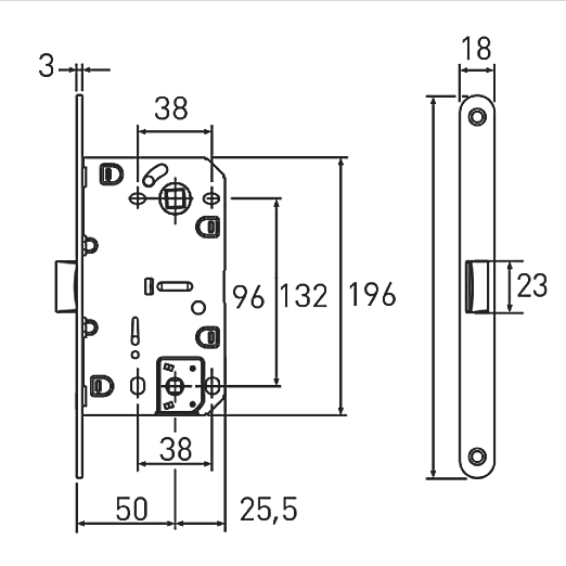 Защёлка магнитная сантехническая LM 5212OL BH, чернёное серебро