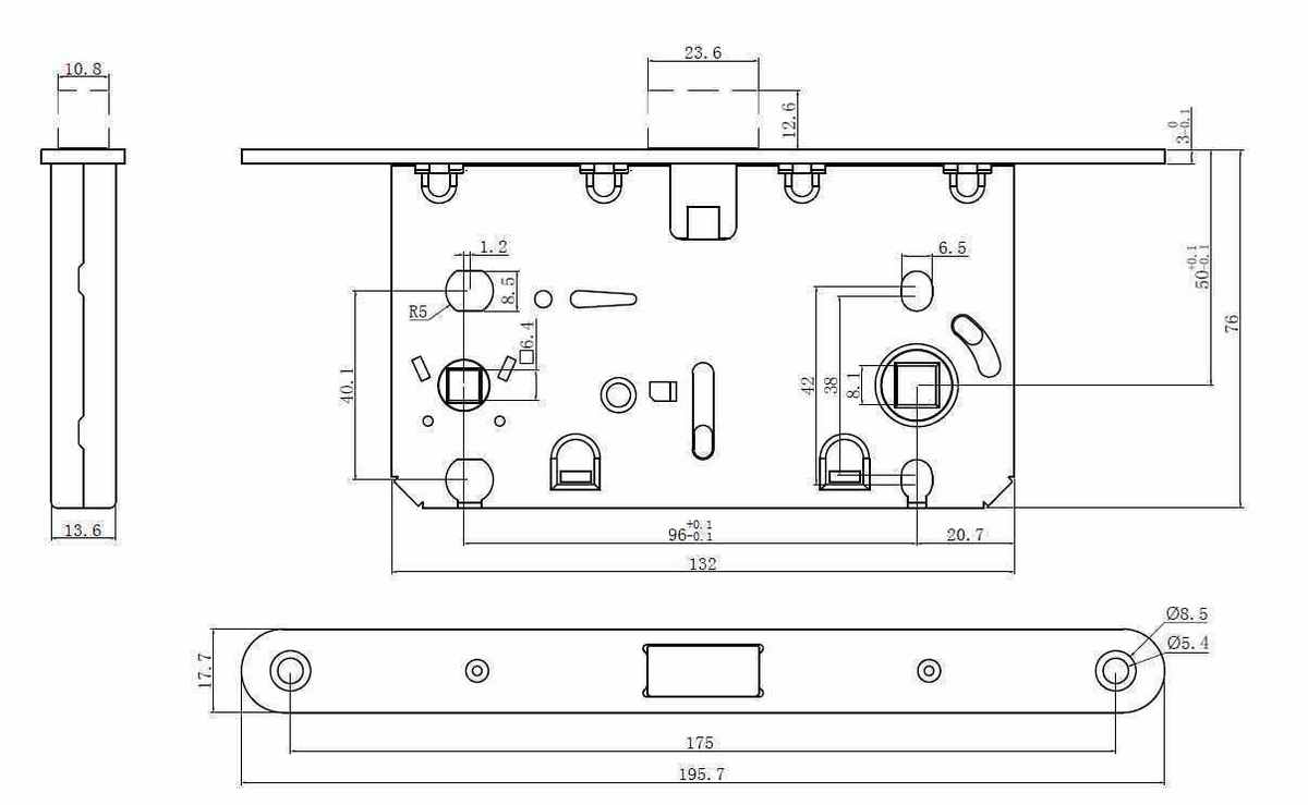 Защёлка магнитная сантехническая LM 5212OL BL, черный матовый